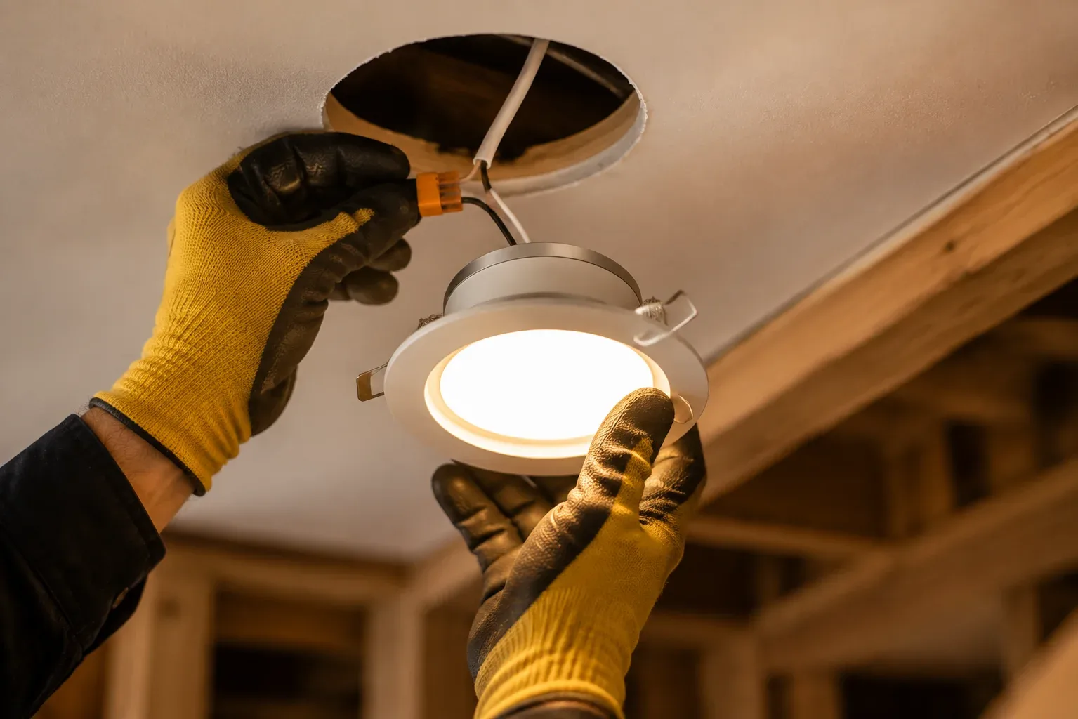 Lighting installation by a licensed electrician in Brantford