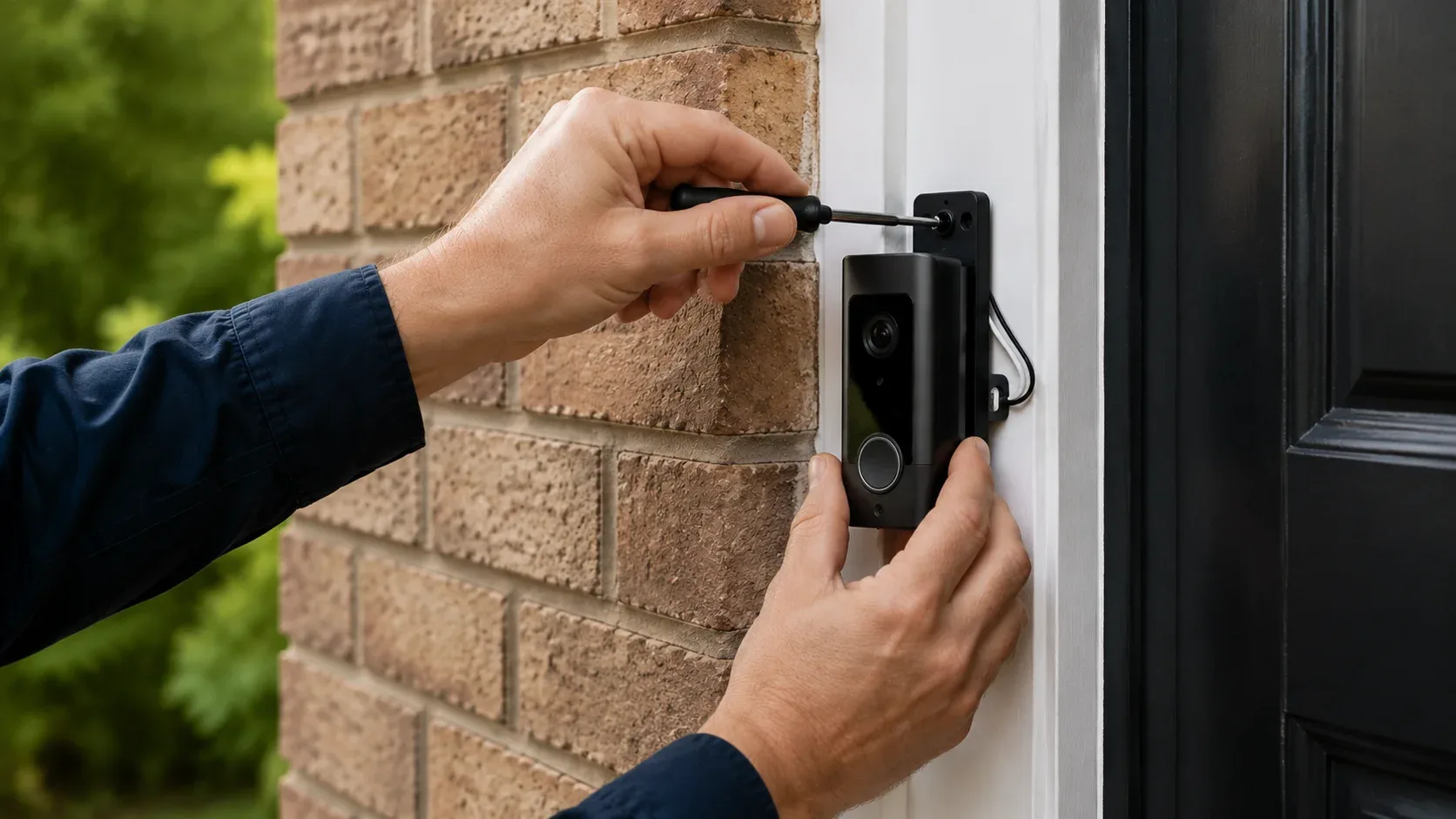 Doorbell camera installation by a licensed electrician in Brantford