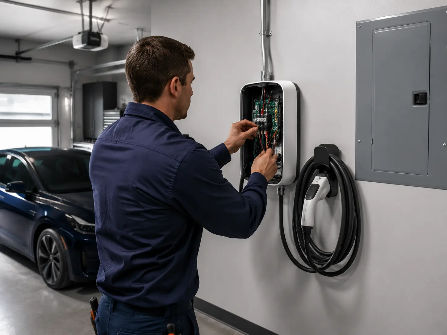EV charger installation by a licensed electrician in Brantford
