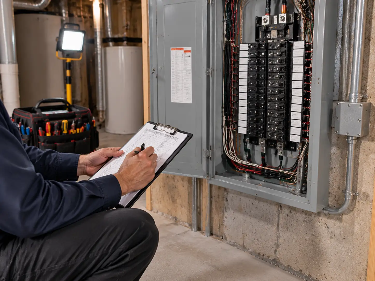 Electrician arriving at a Brantford home to assess and quote the electrical work